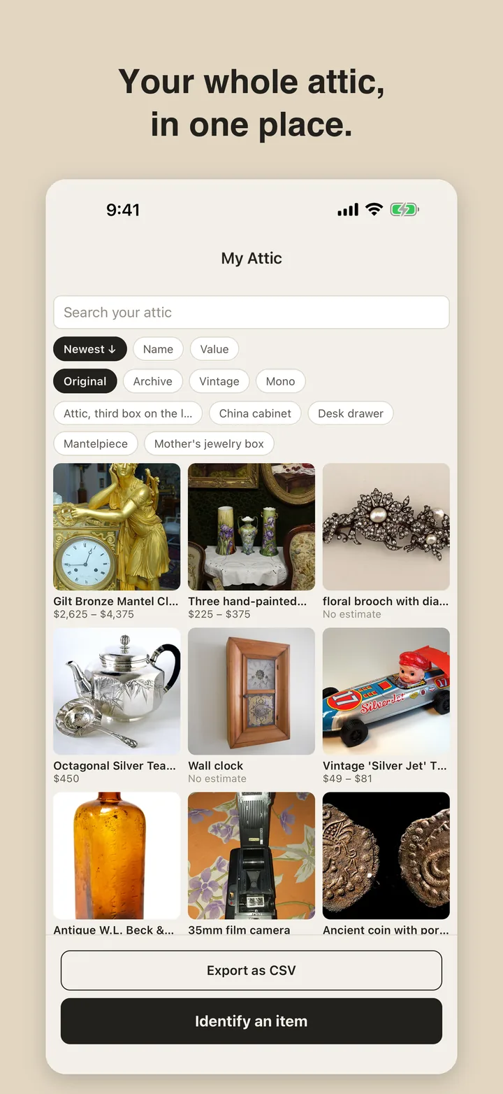 Your whole attic, in one place.
